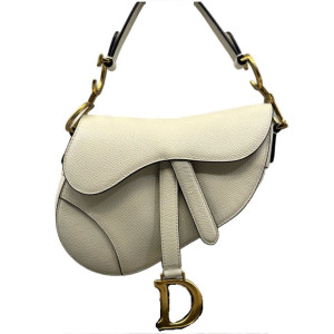 Dior Small Saddle Bag Grained Calfskin White Black Dior Small Saddle Bag Grained Calfskin White Black