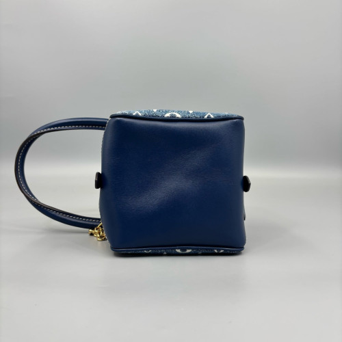 Louis Vuitton Square Bag Denim Monogram Blue White