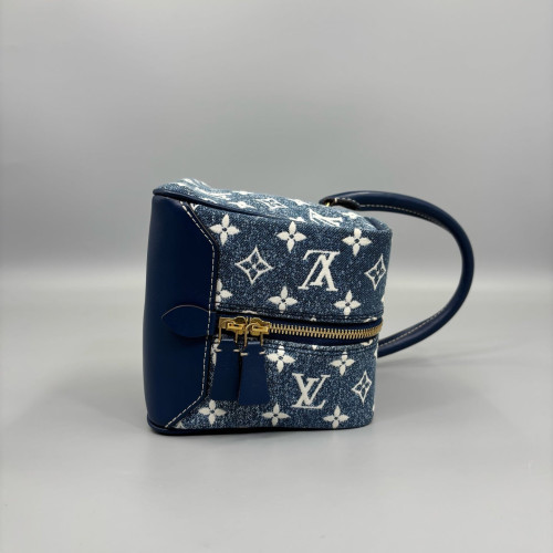 Louis Vuitton Square Bag Denim Monogram Blue White