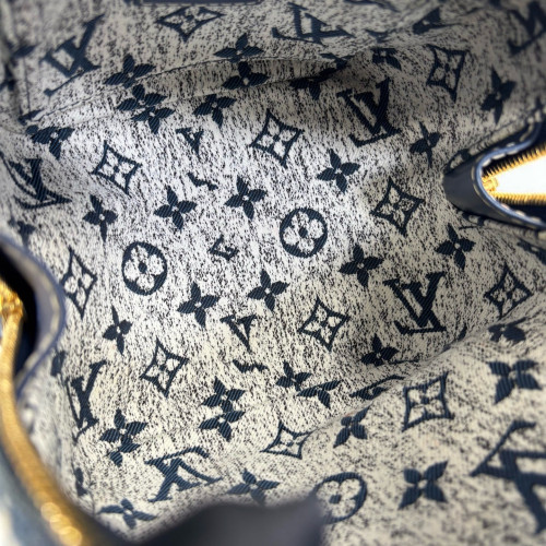 Louis Vuitton Square Bag Denim Monogram Blue White