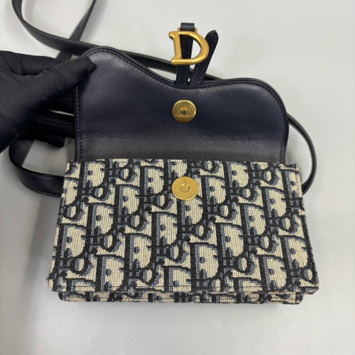 Dior Waist Belt Bag Oblique Black Beige
