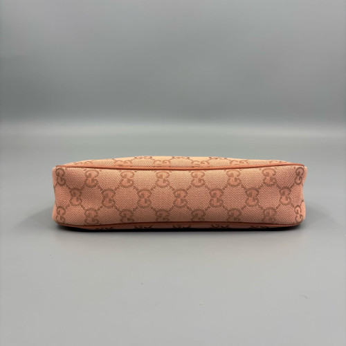 Gucci Small Ophidia Hobo GG Supreme Monogram Calfskin Pink