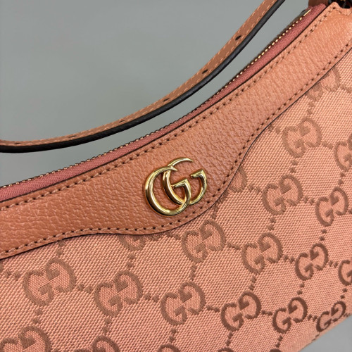 Gucci Small Ophidia Hobo GG Supreme Monogram Calfskin Pink