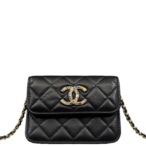 Chanel Quilted Mini Flap Calfskin Black