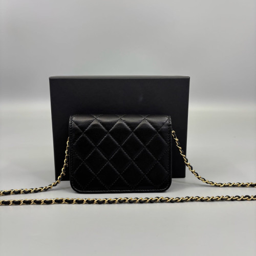 Chanel Quilted Mini Flap Calfskin Black