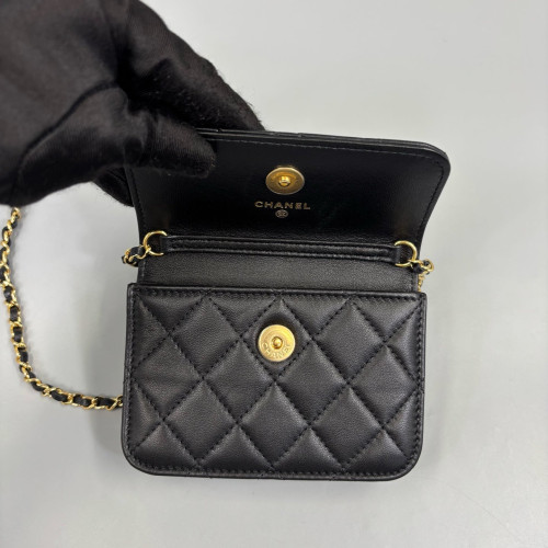 Chanel Quilted Mini Flap Calfskin Black