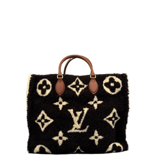 Louis Vuitton Onthego GM Monogram Giant Teddy Black White Brown