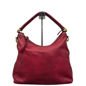 Gucci Hobo Grained Calfskin Red