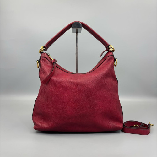 Gucci Hobo Grained Calfskin Red Gucci Hobo Grained Calfskin Red