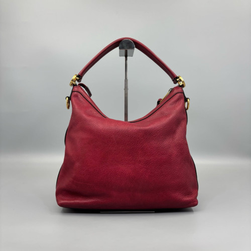Gucci Hobo Grained Calfskin Red Gucci Hobo Grained Calfskin Red