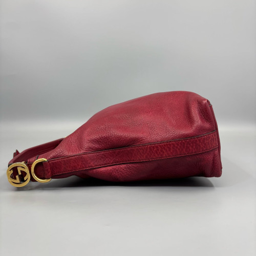 Gucci Hobo Grained Calfskin Red Gucci Hobo Grained Calfskin Red