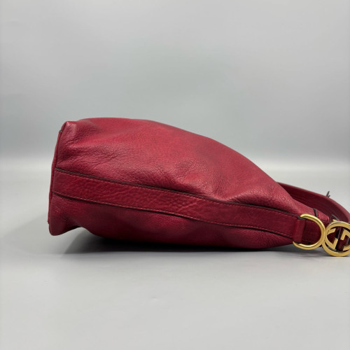 Gucci Hobo Grained Calfskin Red Gucci Hobo Grained Calfskin Red