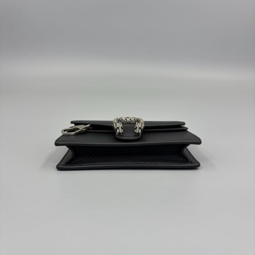 Gucci Super Mini Dionysus Grained Calfskin Black