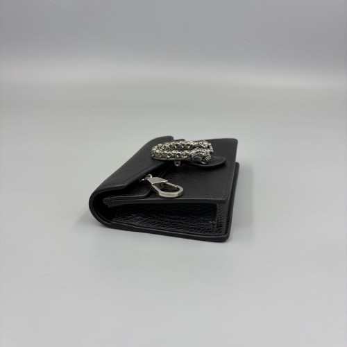 Gucci Super Mini Dionysus Grained Calfskin Black