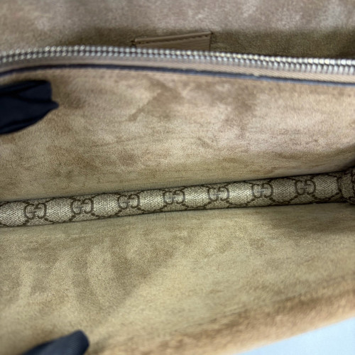 Gucci Meium Dionysus GG Supreme Monogram Suede Beige Brown
