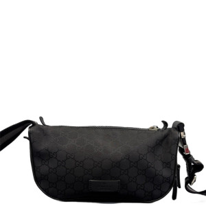Gucci Waist Belt Bag GG Supreme Monogram Black