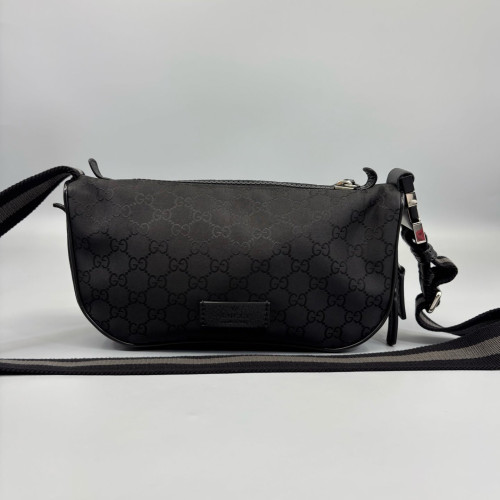 Gucci Waist Belt Bag GG Supreme Monogram Black