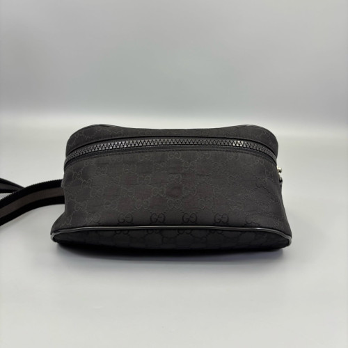 Gucci Waist Belt Bag GG Supreme Monogram Black