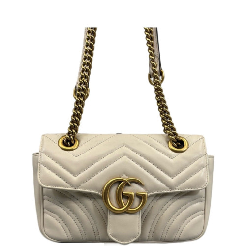Gucci Mini GG Marmont Calfskin White