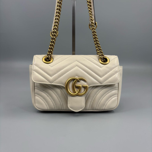 Gucci Mini GG Marmont Calfskin White