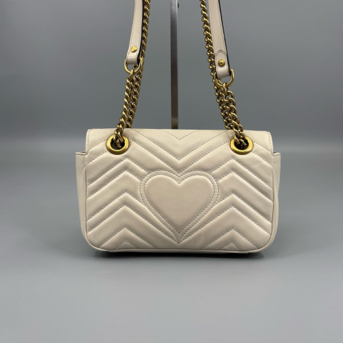 Gucci Mini GG Marmont Calfskin White