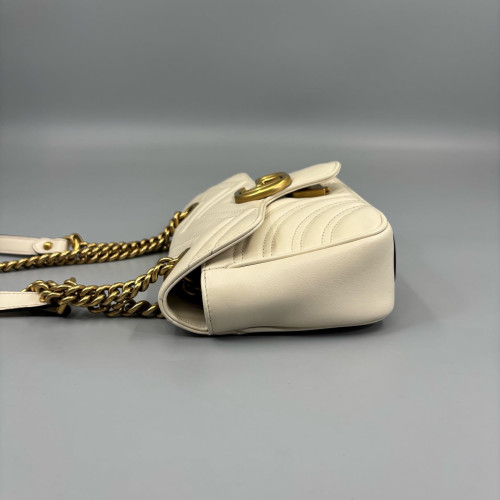 Gucci Mini GG Marmont Calfskin White