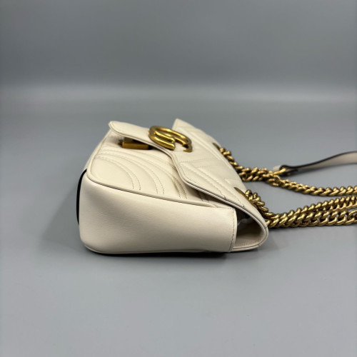 Gucci Mini GG Marmont Calfskin White