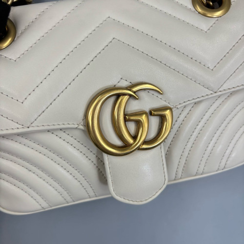 Gucci Mini GG Marmont Calfskin White