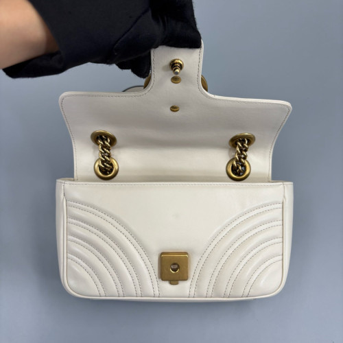 Gucci Mini GG Marmont Calfskin White