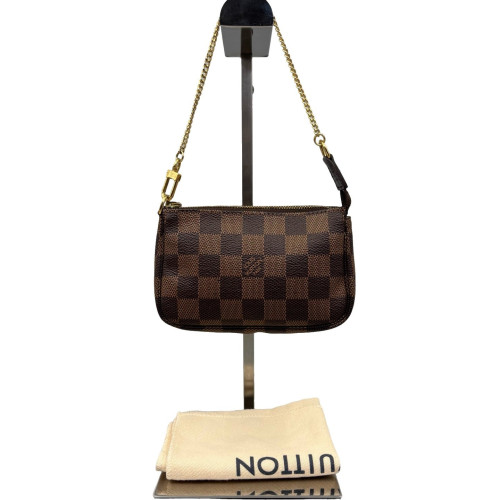 Louis Vuitton Mini Pochette Accessories Damier Ebene Brown
