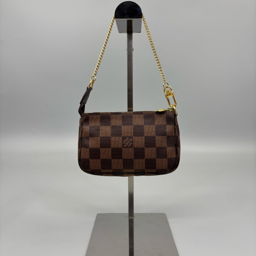 Louis Vuitton Mini Pochette Accessories Damier Ebene Brown
