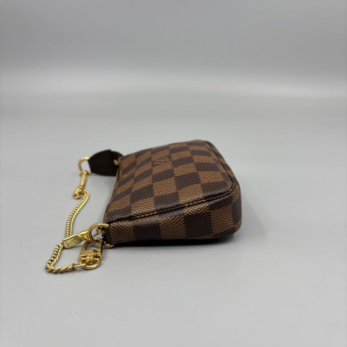 Louis Vuitton Mini Pochette Accessories Damier Ebene Brown