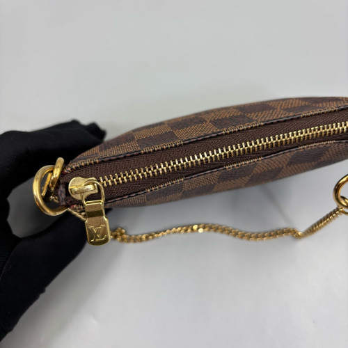 Louis Vuitton Mini Pochette Accessories Damier Ebene Brown