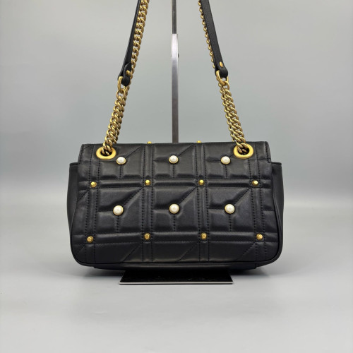 Gucci Small GG Marmont Calfskin Black