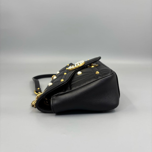 Gucci Small GG Marmont Calfskin Black