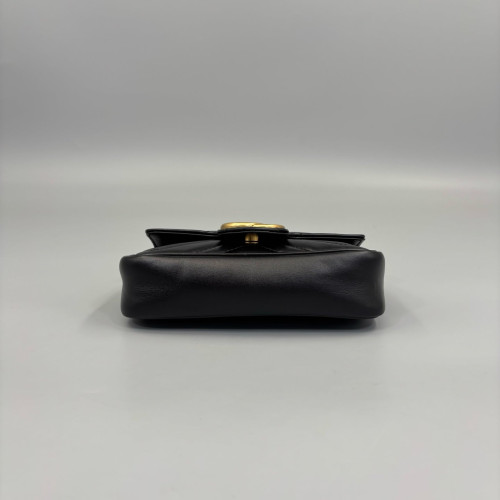 Gucci Super Mini GG Marmont Calfskin Black
