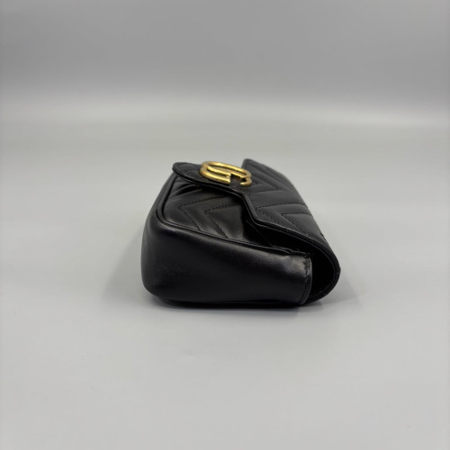 Gucci Super Mini GG Marmont Calfskin Black