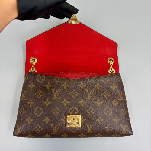 Louis Vuitton Pallas Chain Monogram Brown Red