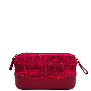 Chanel Small Gabrielle Clutch Tweed Red