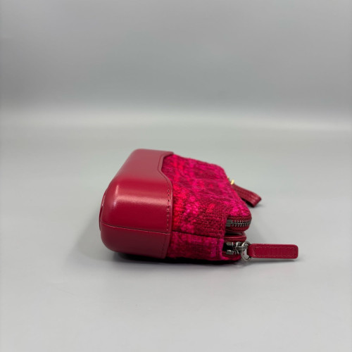 Chanel Small Gabrielle Clutch Tweed Red