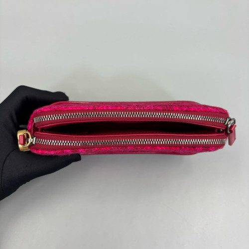 Chanel Small Gabrielle Clutch Tweed Red