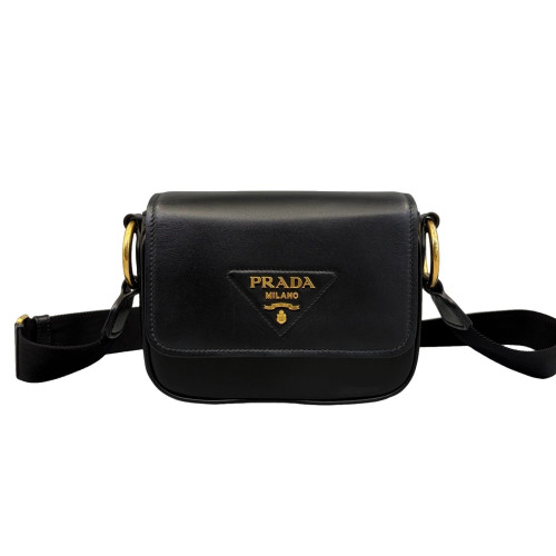 Prada Crossbody Bag Calfskin Black