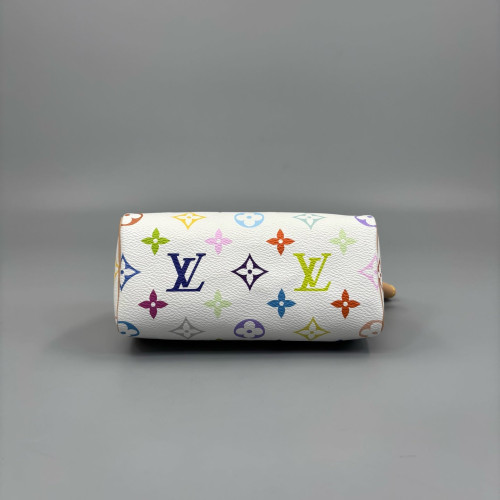 Louis Vuitton Nano Speedy Bandouliere Monogram Multicolor White