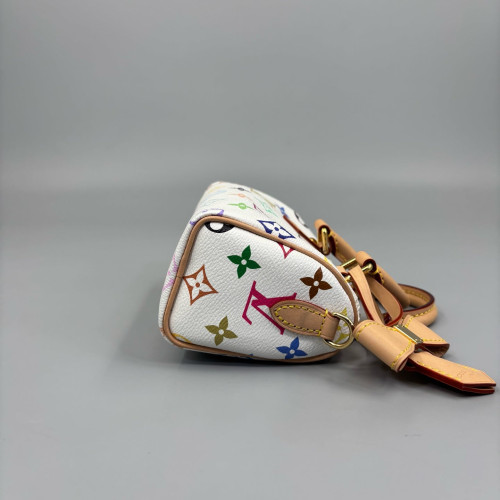 Louis Vuitton Nano Speedy Bandouliere Monogram Multicolor White