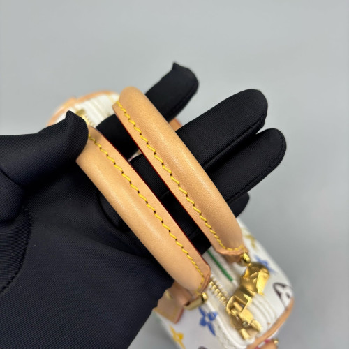 Louis Vuitton Nano Speedy Bandouliere Monogram Multicolor White