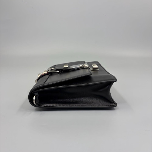 Prada Studded Elektra Shoulder Bag Calfskin Black