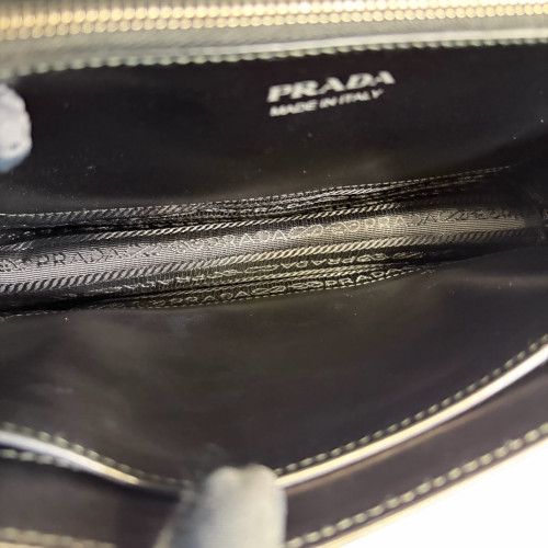 Prada Studded Elektra Shoulder Bag Calfskin Black