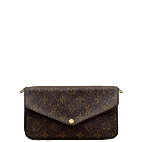 Louis Vuitton Pochette Felicie Chain Wallet Monogram Brown