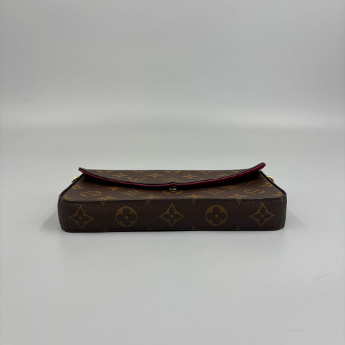 Louis Vuitton Pochette Felicie Chain Wallet Monogram Brown