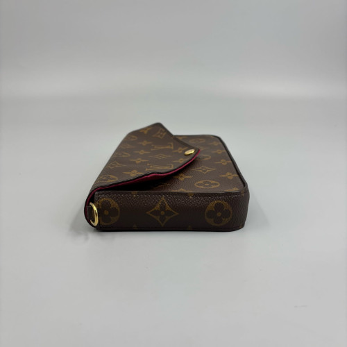 Louis Vuitton Pochette Felicie Chain Wallet Monogram Brown